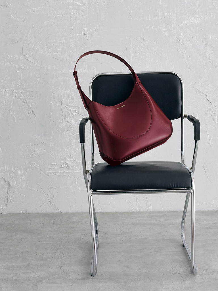 Women’s Sigrid hobo bag in mulberry plum  - CHARLES & KEITH