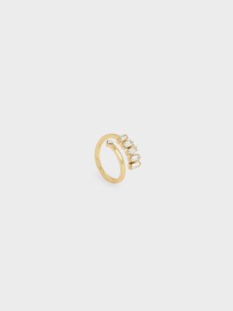Swarovski® Crystal Embellished Wrap Ring - Gold