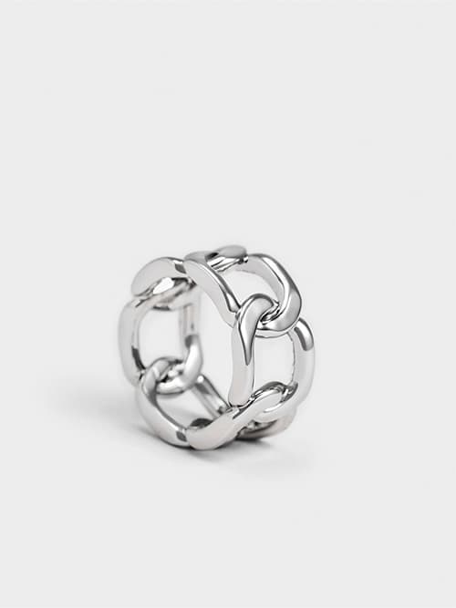 Gabine Chain-Link Ring, Silver