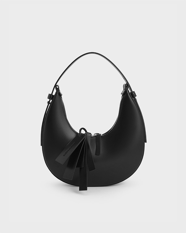 Women’s Noir Carey Crescent Hobo Bag - CHARLES & KEITH