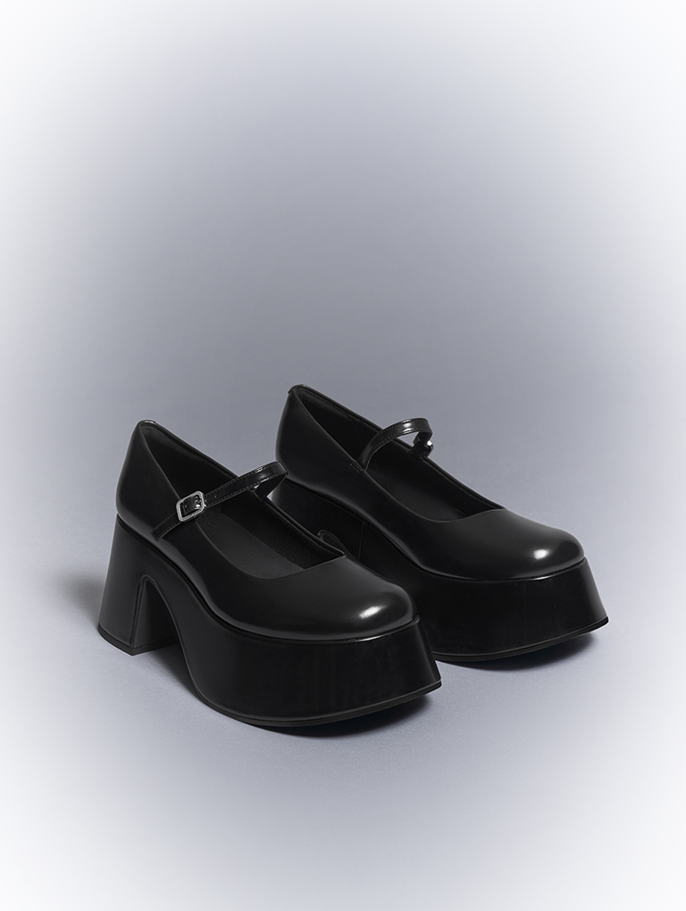 Women’s platform Mary Janes in black box – CHARLES & KEITH