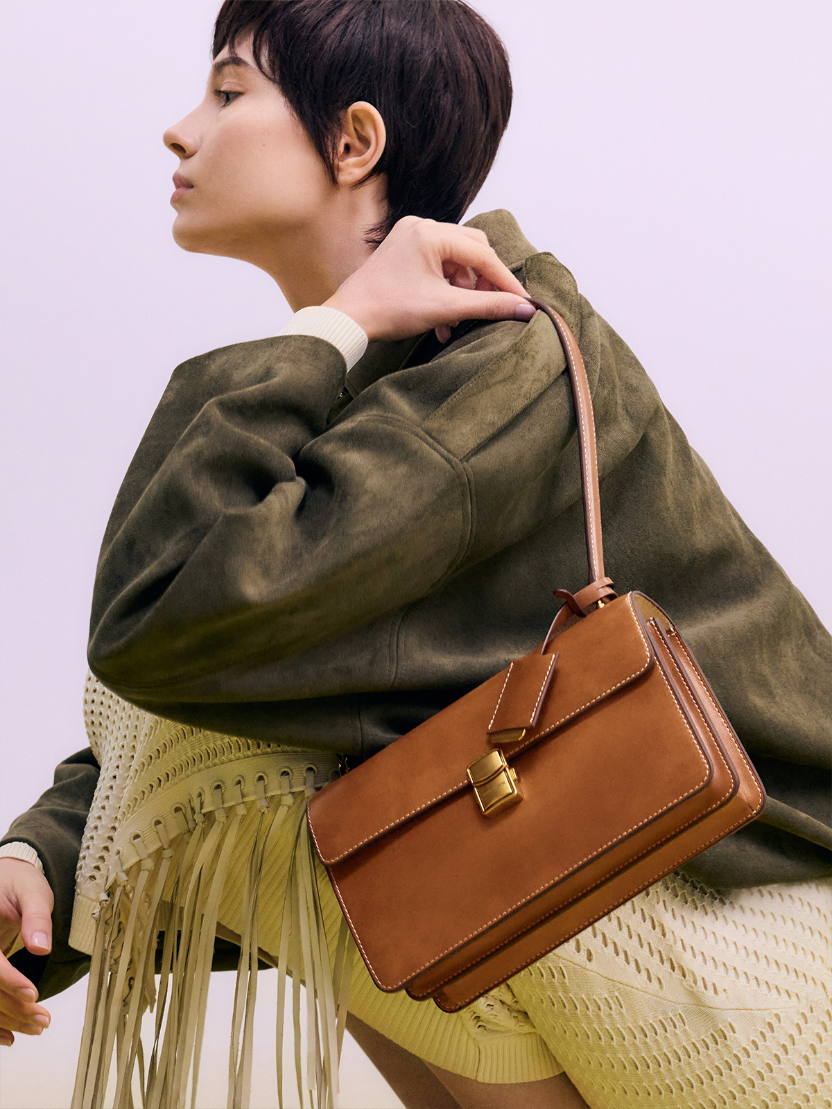 Brick Mini Scottie Canvas Tote Bag - CHARLES & KEITH