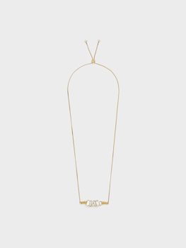 Swarovski® Crystal Embellished Matinee Necklace - Gold