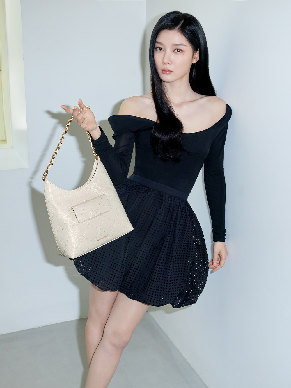 Women’s Aislin hobo bag and Aether buckled calf boots - CHARLES & KEITH