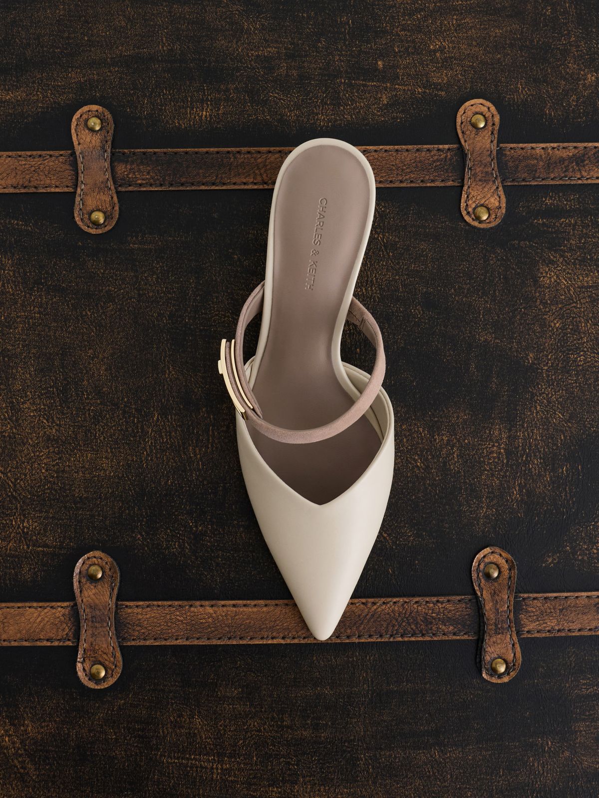 Chalk Lando Heeled Mules - CHARLES & KEITH