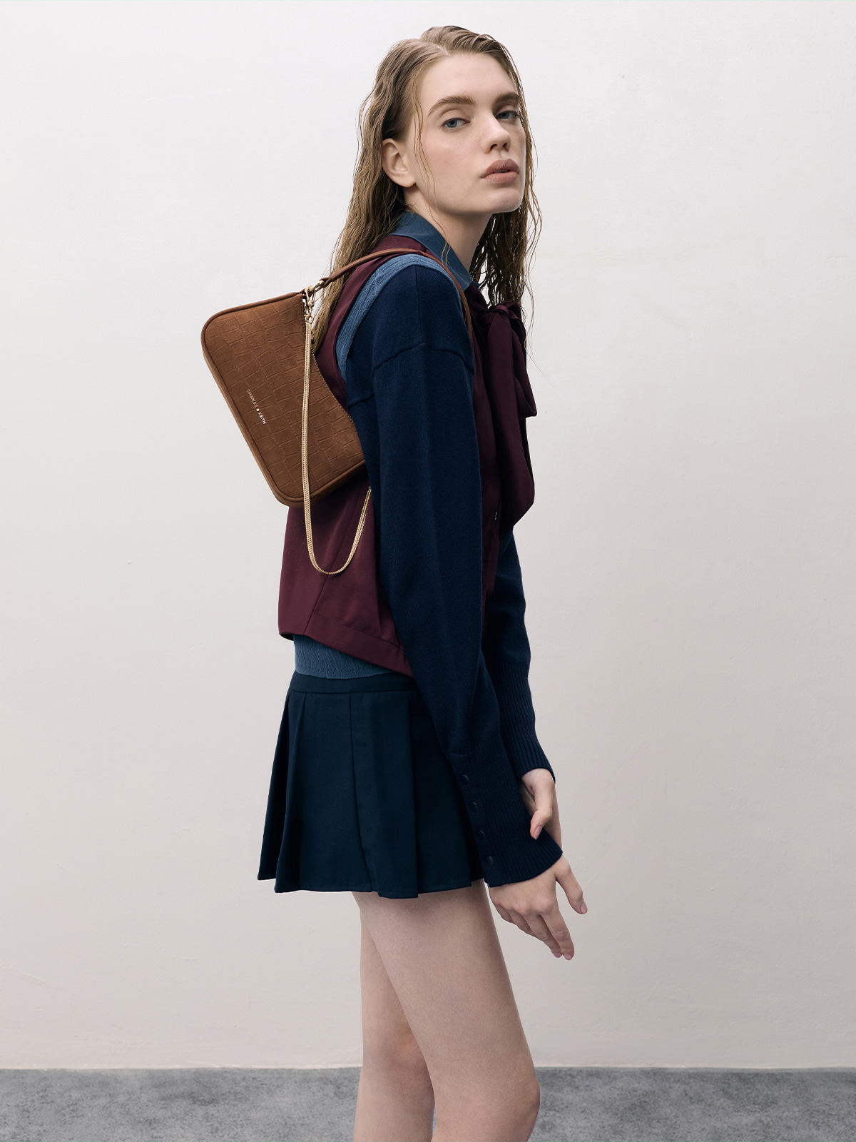 Brick Mini Scottie Canvas Tote Bag - CHARLES & KEITH