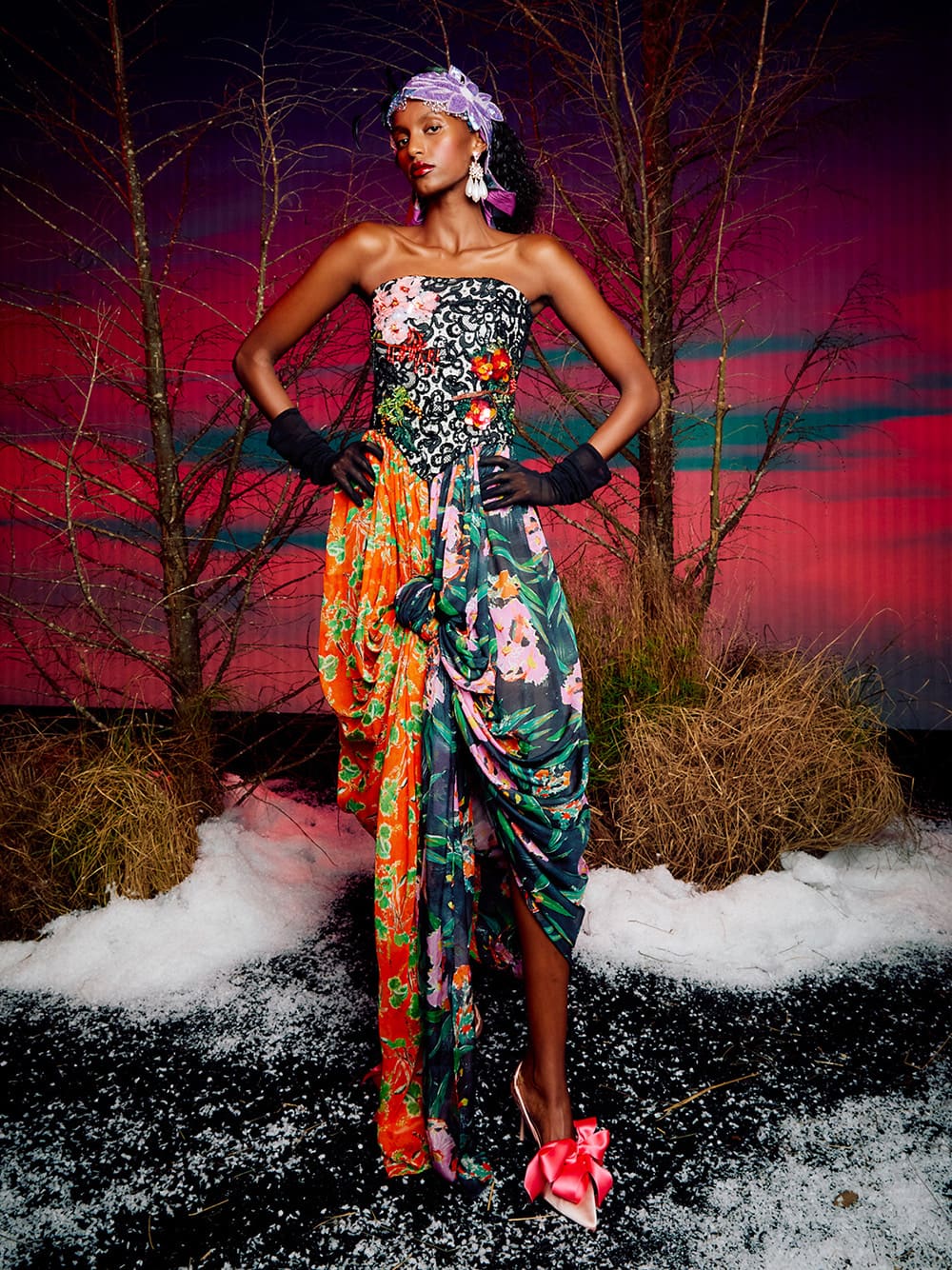 Women’s Jessy Recycled Polyester Bow Slingback Pumps in Pink — CHARLES & KEITH