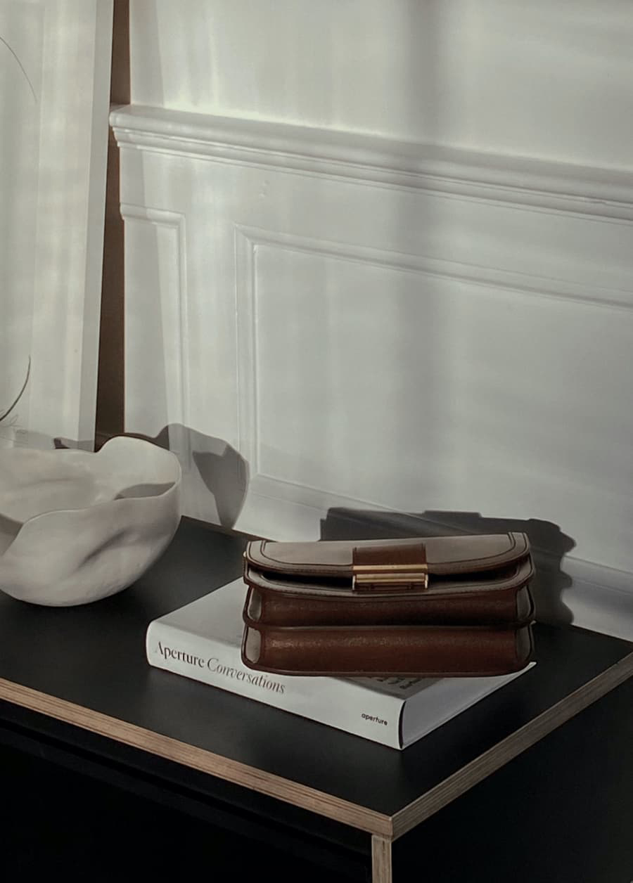 Women’s metallic push-lock crossbody bag in brown – CHARLES & KEITH