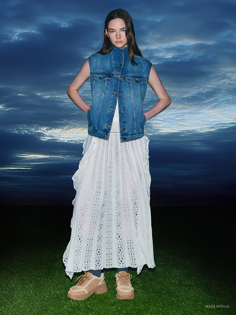 Women's Yunna Suede & Faux Shearling Chunky sneakers in beige - CHARLES & KEITH