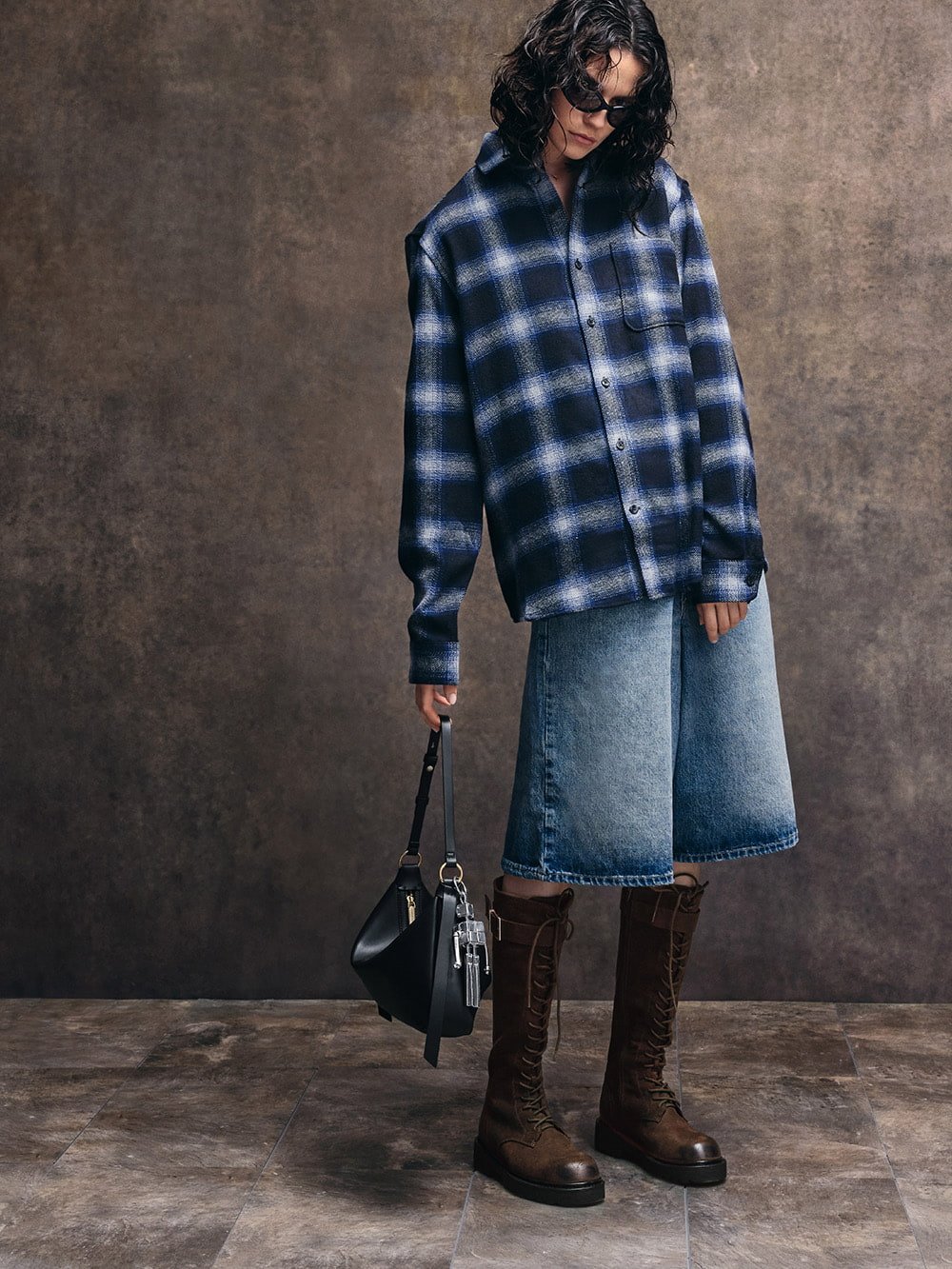 Women’s Darian lace-up buckled knee-high boots and Calla shoulder bag - CHARLES & KEITH