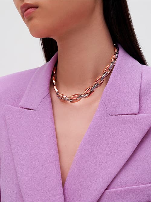 Chain-Link Choker Necklace, Multi
