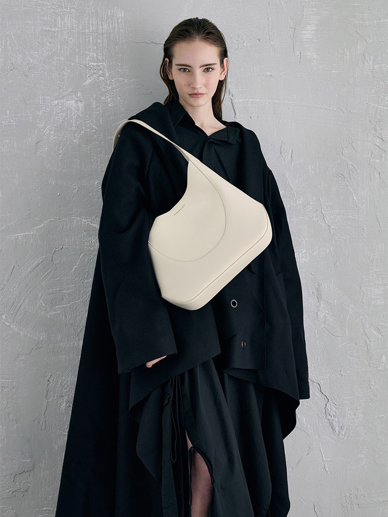Women’s Sigrid hobo bag in cream  - CHARLES & KEITH
