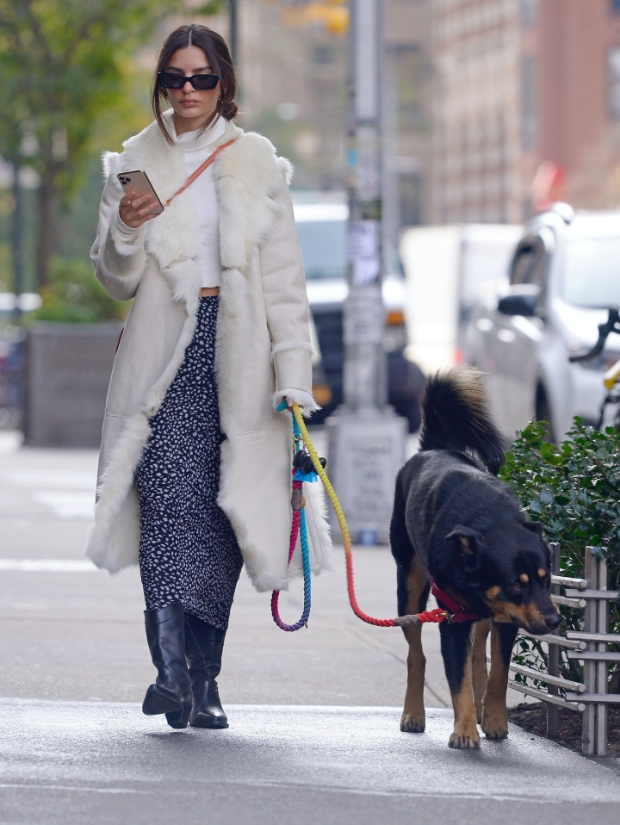 Women’s Charlot bag in orange, as seen on Emily Ratajkowski (Front View) - CHARLES & KEITH