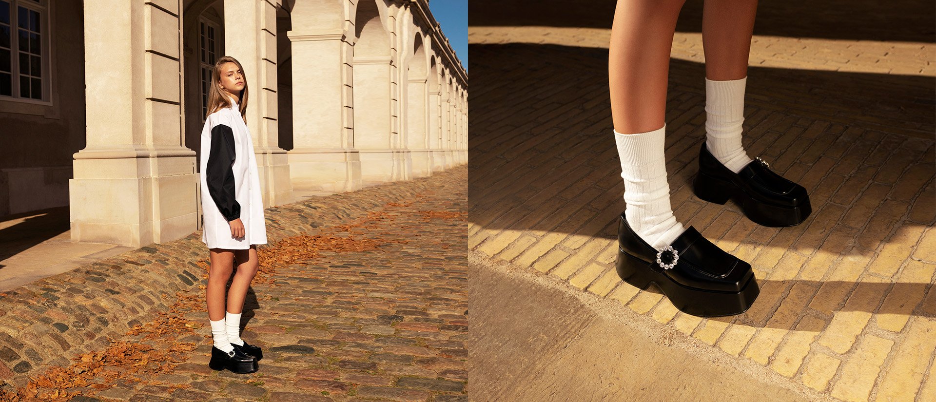 Women’s gem-embellished chunky platform loafers - CHARLES & KEITH