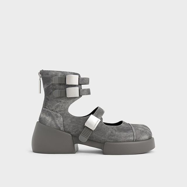 CHARLES&KEITH Robbie ロビー ダークグレー charles-keith-fall-24-