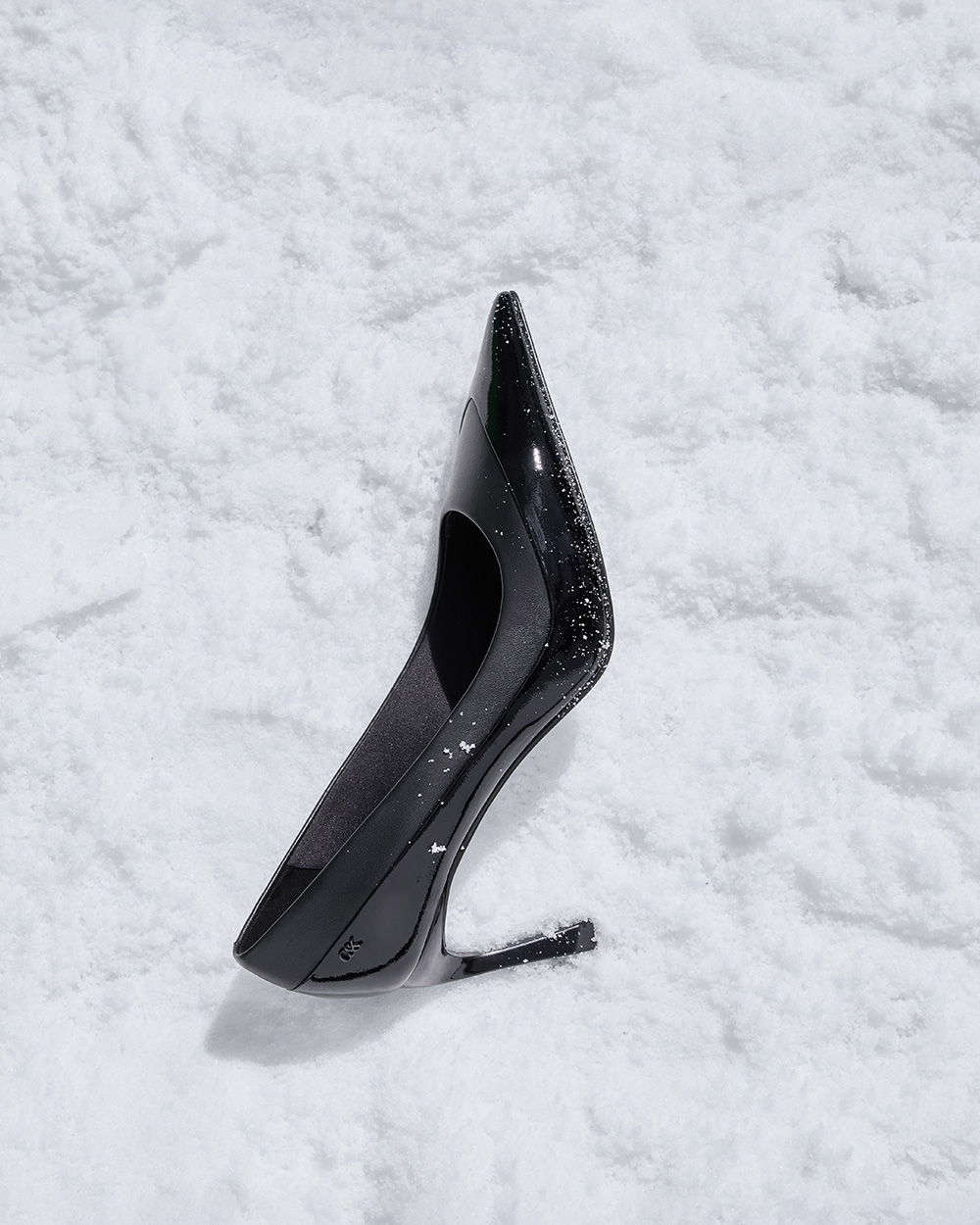 Women’s leather & patent pointed-toe pumps in black  - CHARLES & KEITH