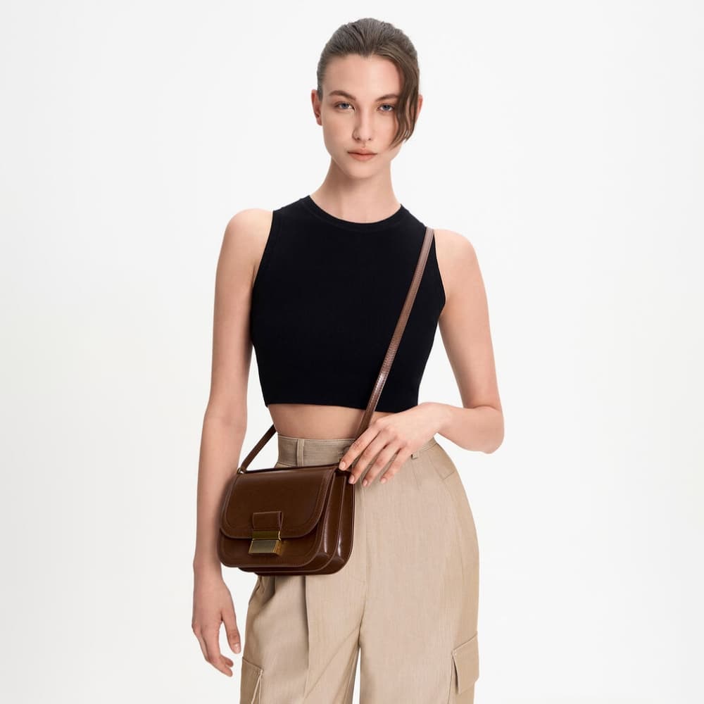 Women’s Dark Brown Charlot Bag - CHARLES & KEITH