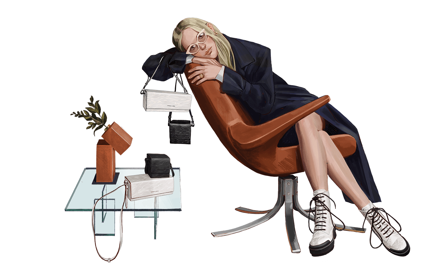 A compilation of illustrations from the CHARLES & KEITH Autumn Winter 2020 campaign - CHARLES & KEITH - Web - Model 4