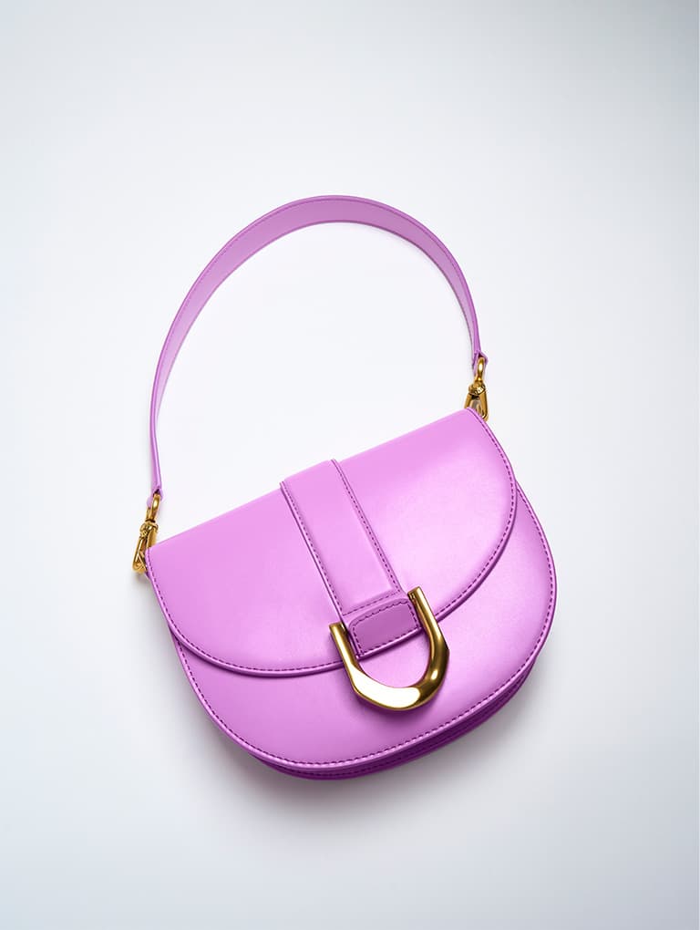 Gabine saddle bag in violet – CHARLES & KEITH