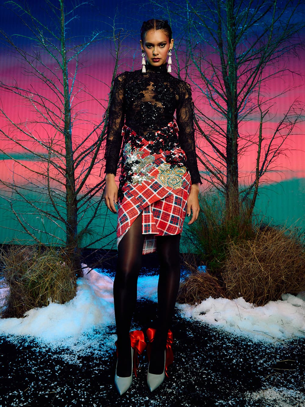 Women’s Kyra Leather Pointed-Toe Pumps in Grey — CHARLES & KEITH