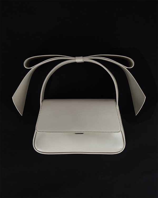 Women’s White Leather Bow Top-Handle Bag - CHARLES & KEITH