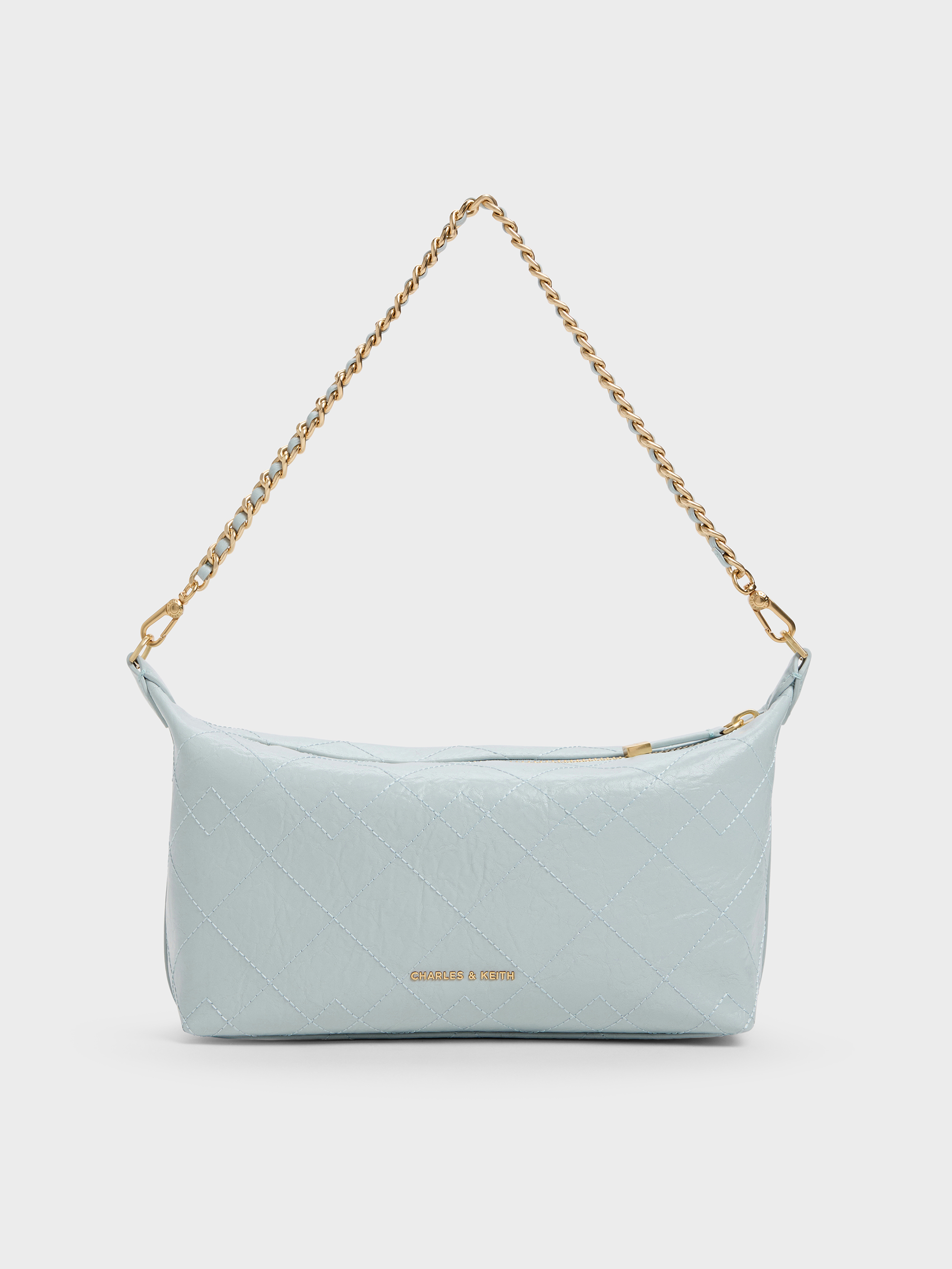 CHARLES&KEITH バスケットバッグ シーソルトブルー CHARLES & KEITH