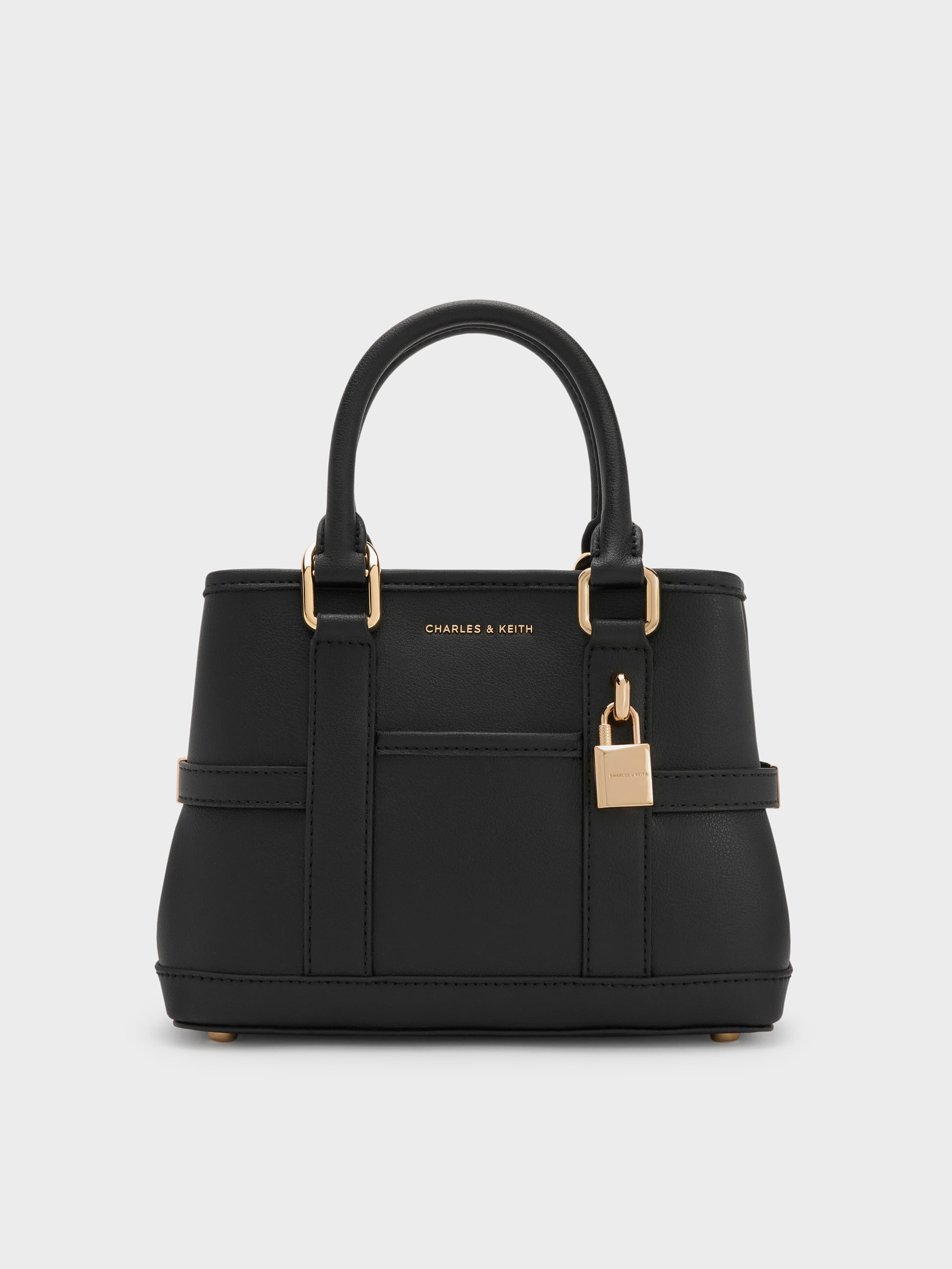 Black Mini Scottie Tote Bag - Black - CHARLES & KEITH PL