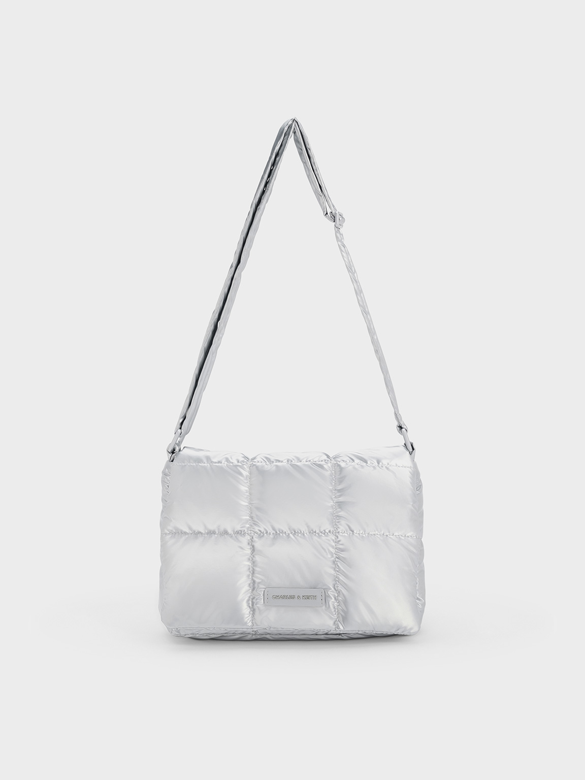 HerPraha 好 quilted circular bustier silver