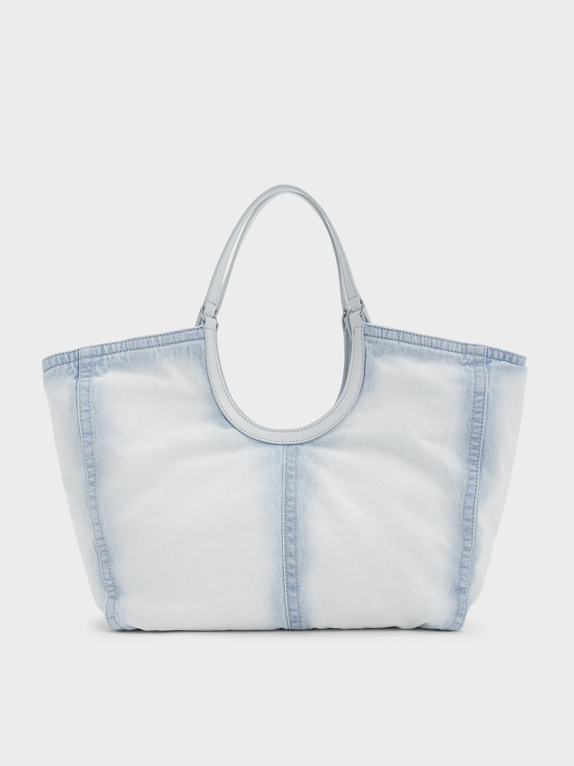 Light Washed Ivette Denim Tote Bag - Light Washed Denim - Bags