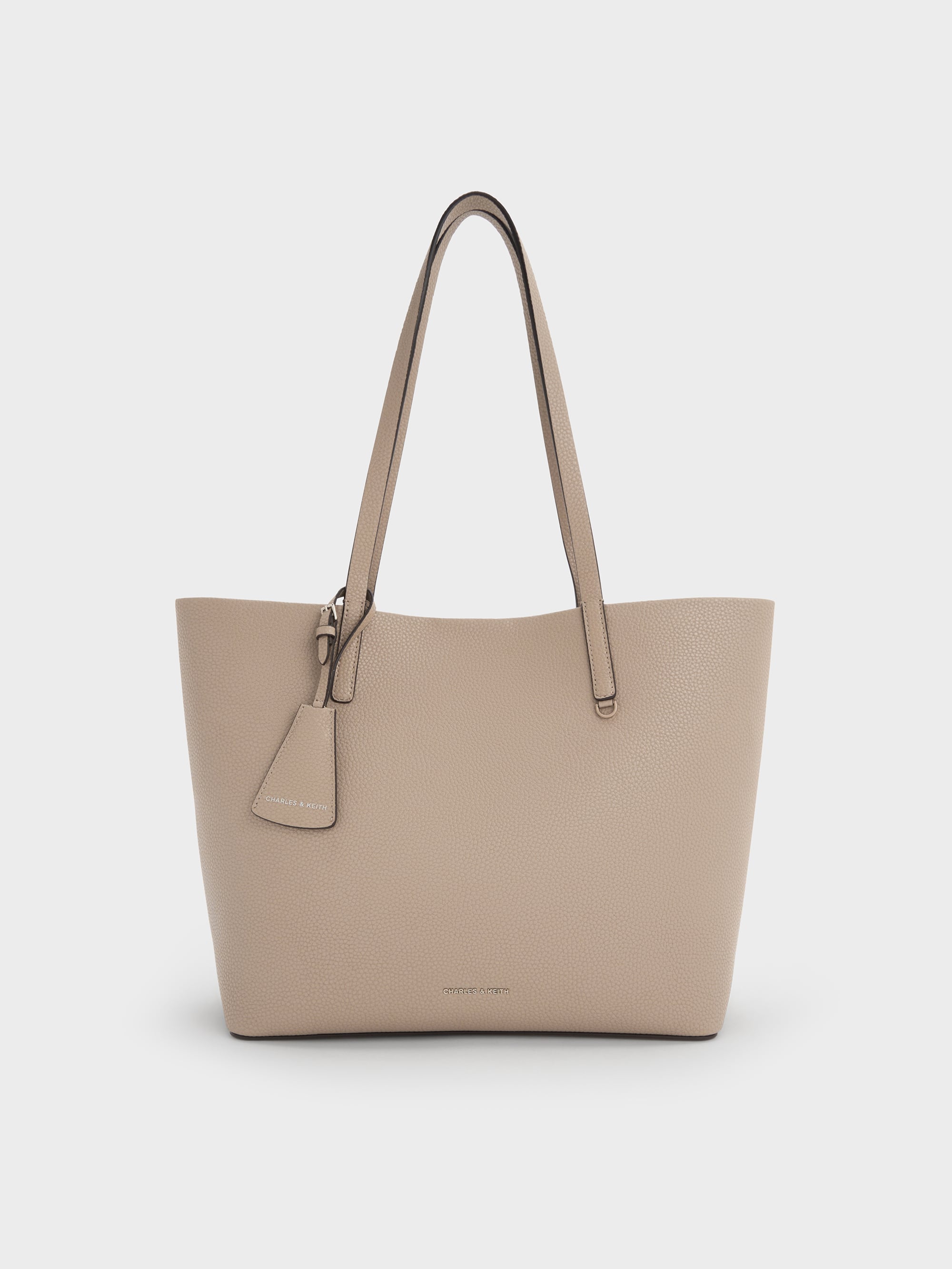 Taupe Beryl Tote Bag - Taupe - Bags - CHARLES & KEITH FR