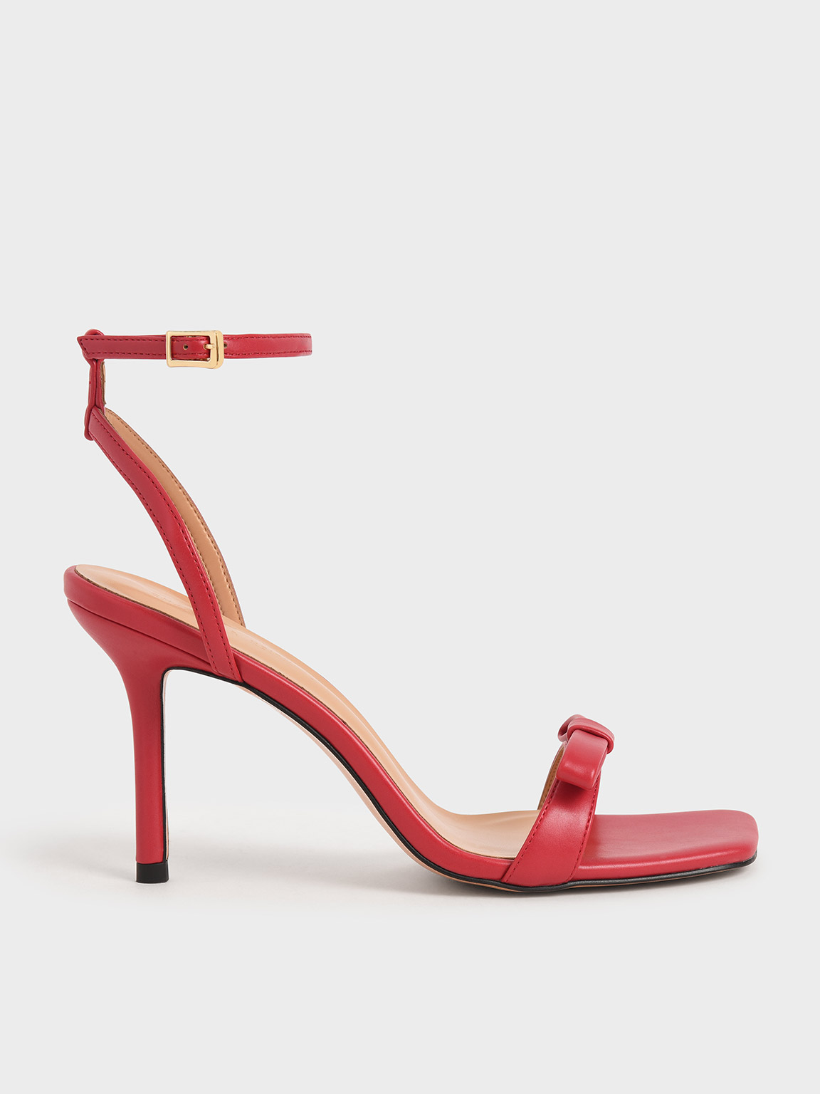 red heeled sandals