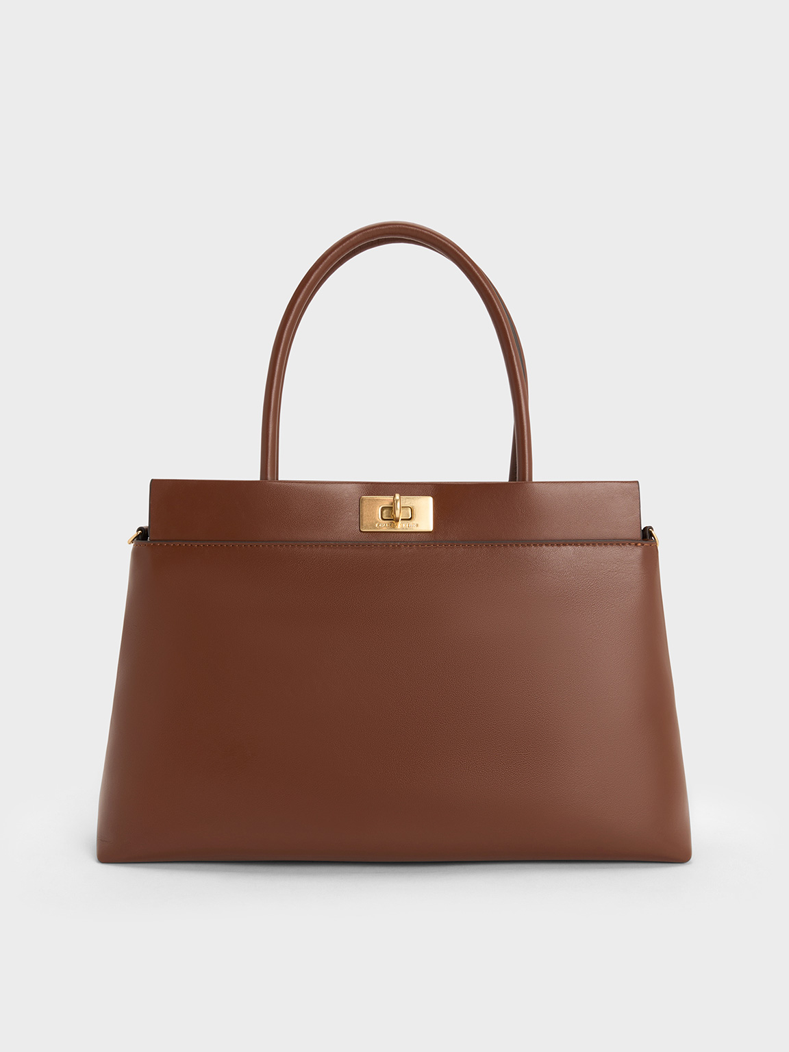 Dark Brown Lennie Top Handle Satchel Bag - Dark Brown - CHARLES