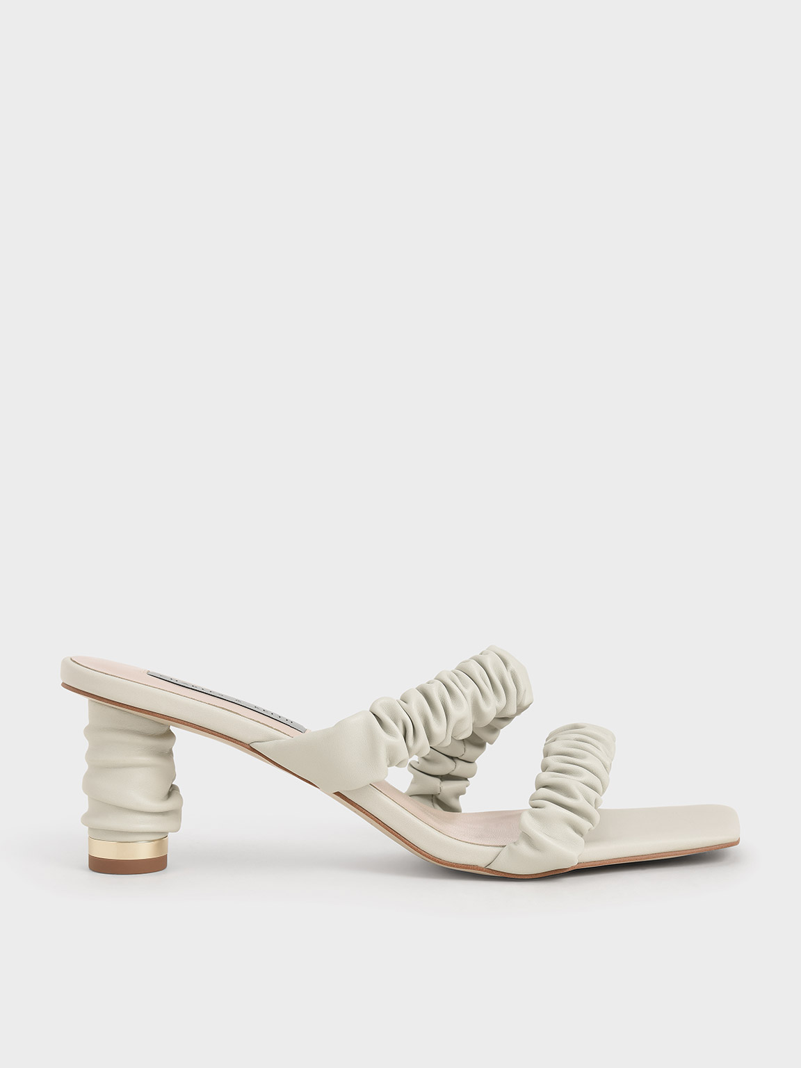 Ruched Strap Mules