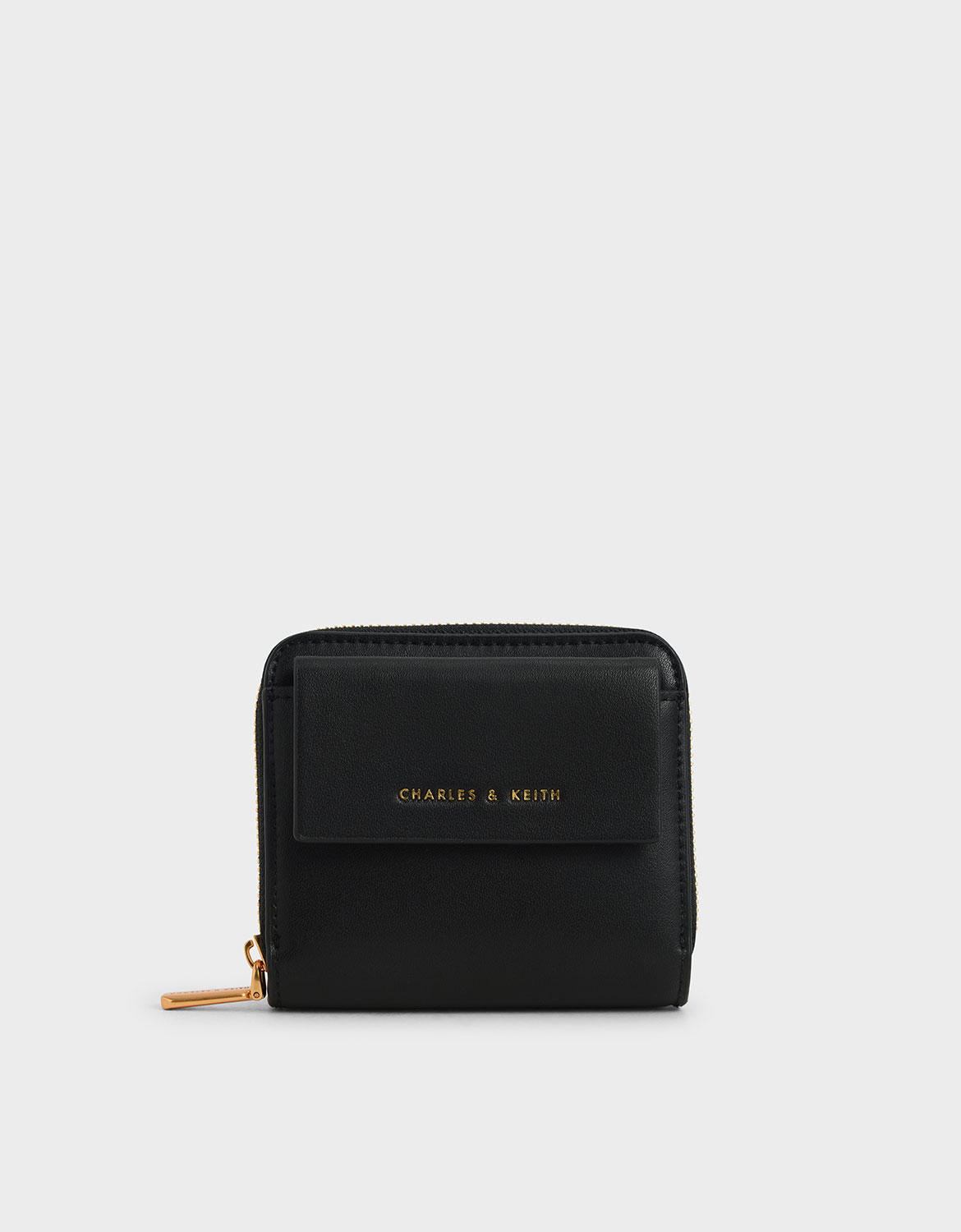 Front Flap Zip-Around Mini Wallet