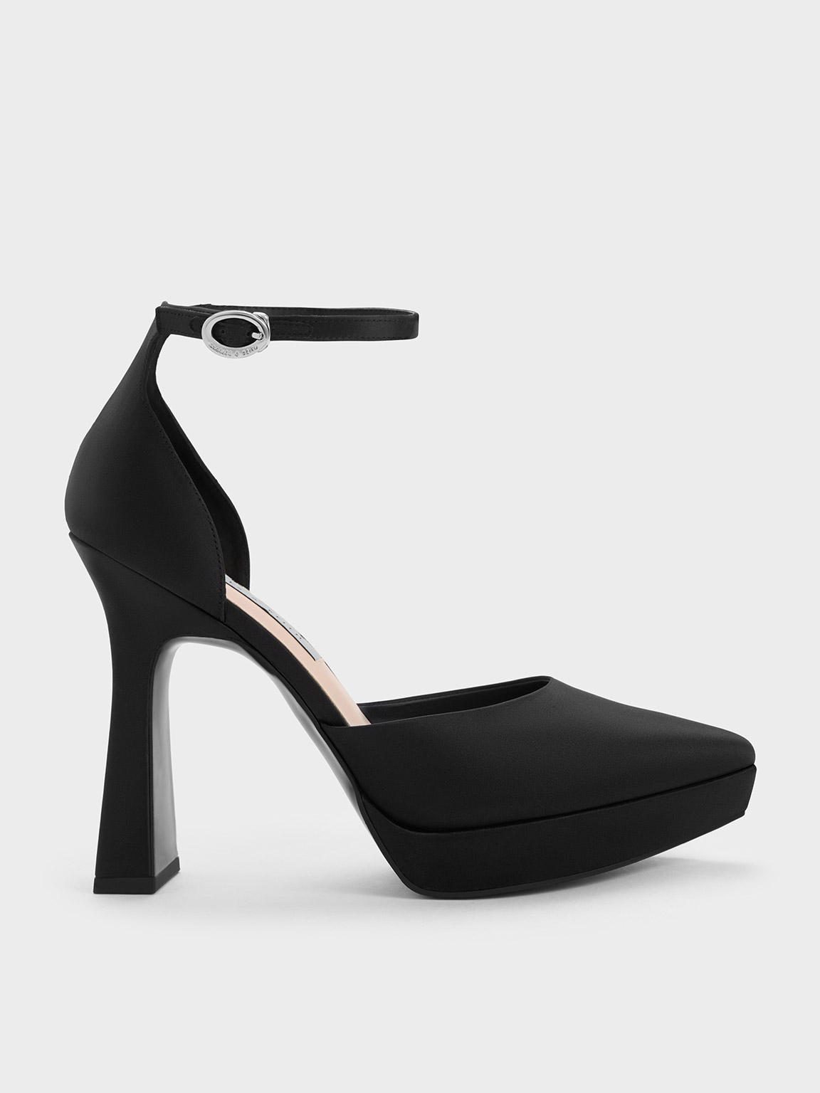 Black Ankle Strap D'Orsay Pumps CHARLES & KEITH IE