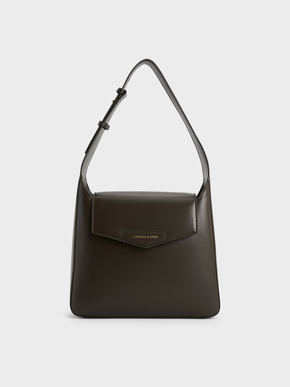 Dark Moss Adelie Envelope Hobo Bag - CHARLES & KEITH GR 