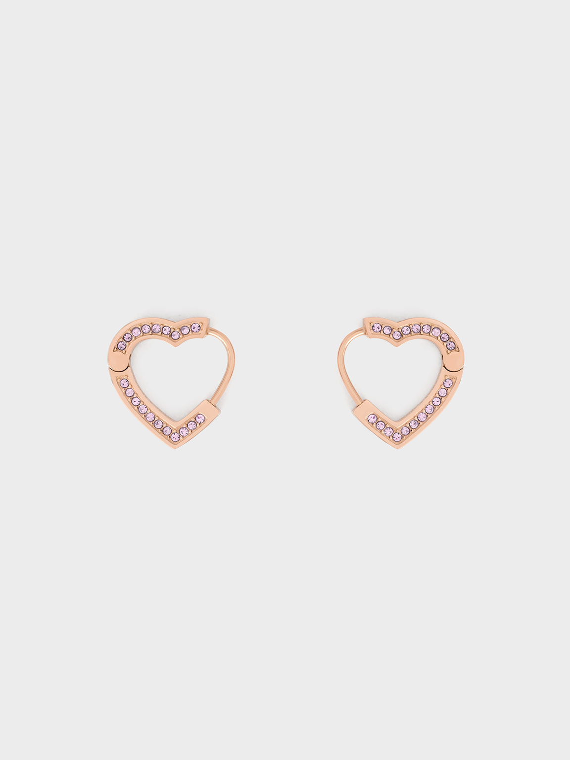 Charles & Keith - Boucles d'oreilles en forme de cœur ornées de cristaux Malorie - Charles & Keith - Modalova