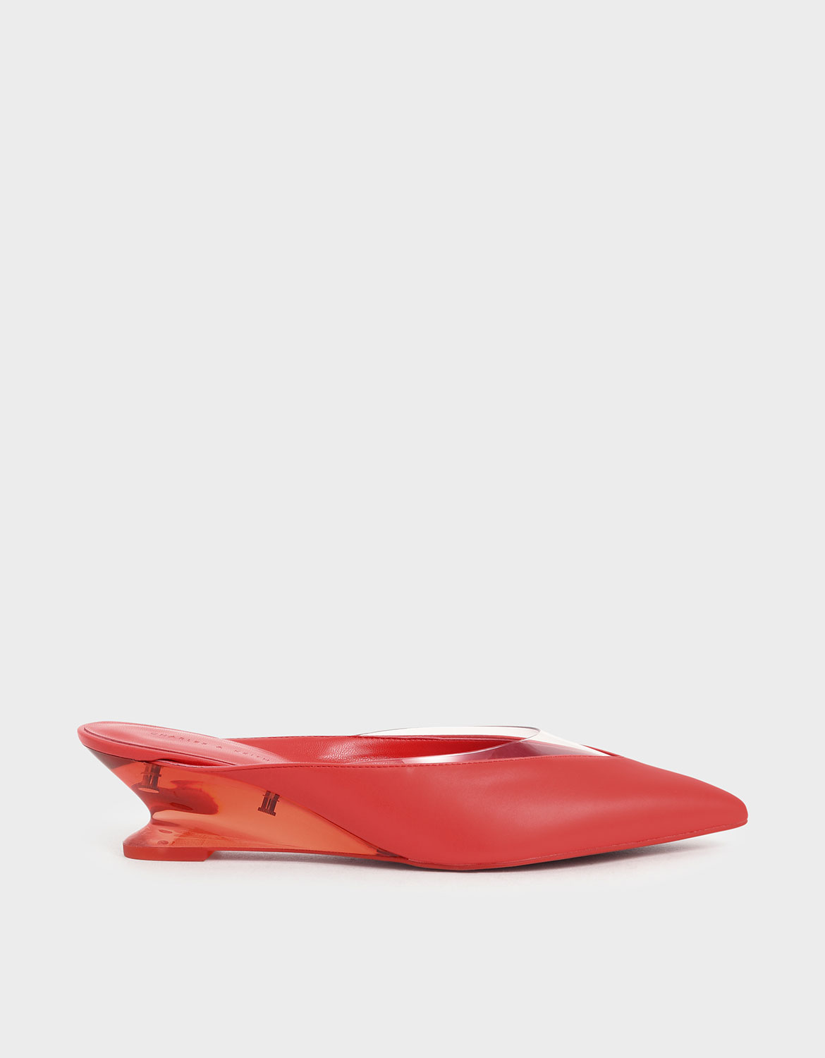 See-Through Effect Pointed Toe Mules