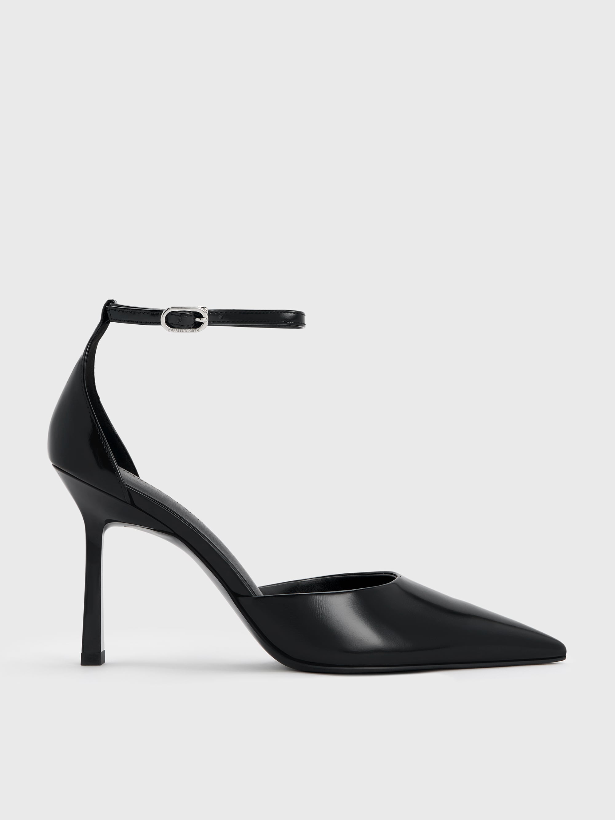 Black Box Pointed Ankle-Strap D'Orsay Pumps - Black Box - CHARLES
