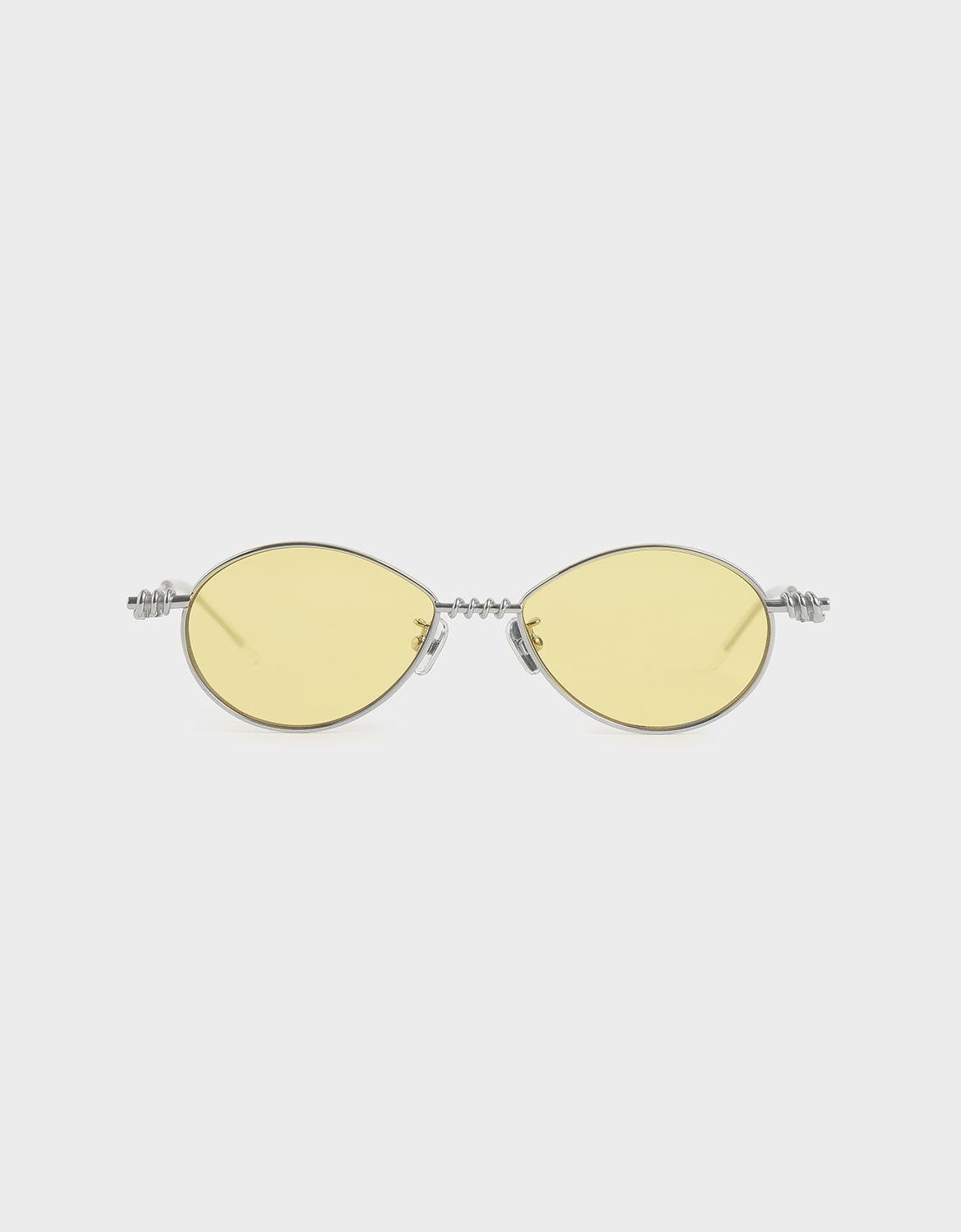 Twine Detail Oval Sunglasses
