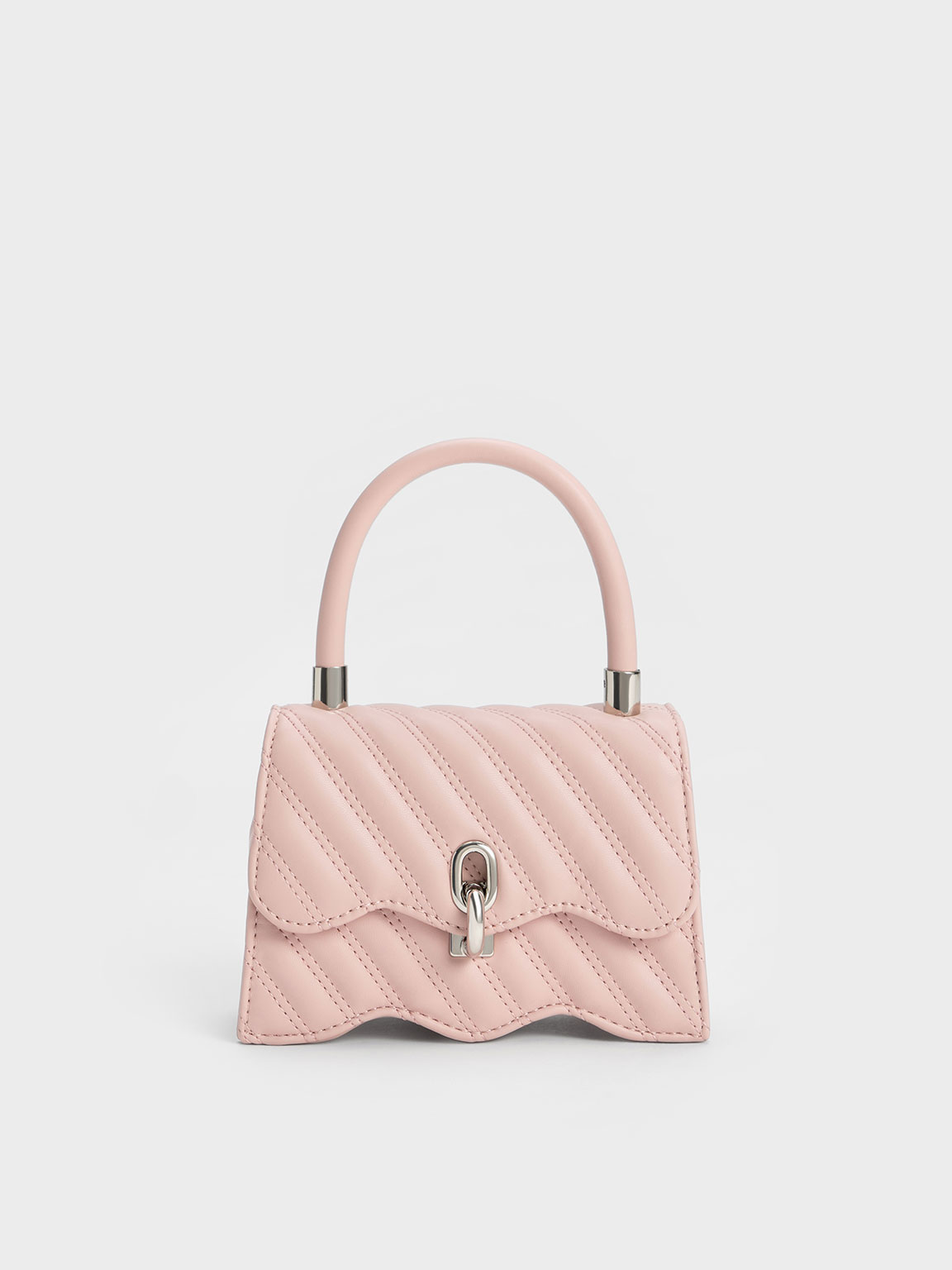 Bolso con asa superior acolchado ondulado - CHARLES