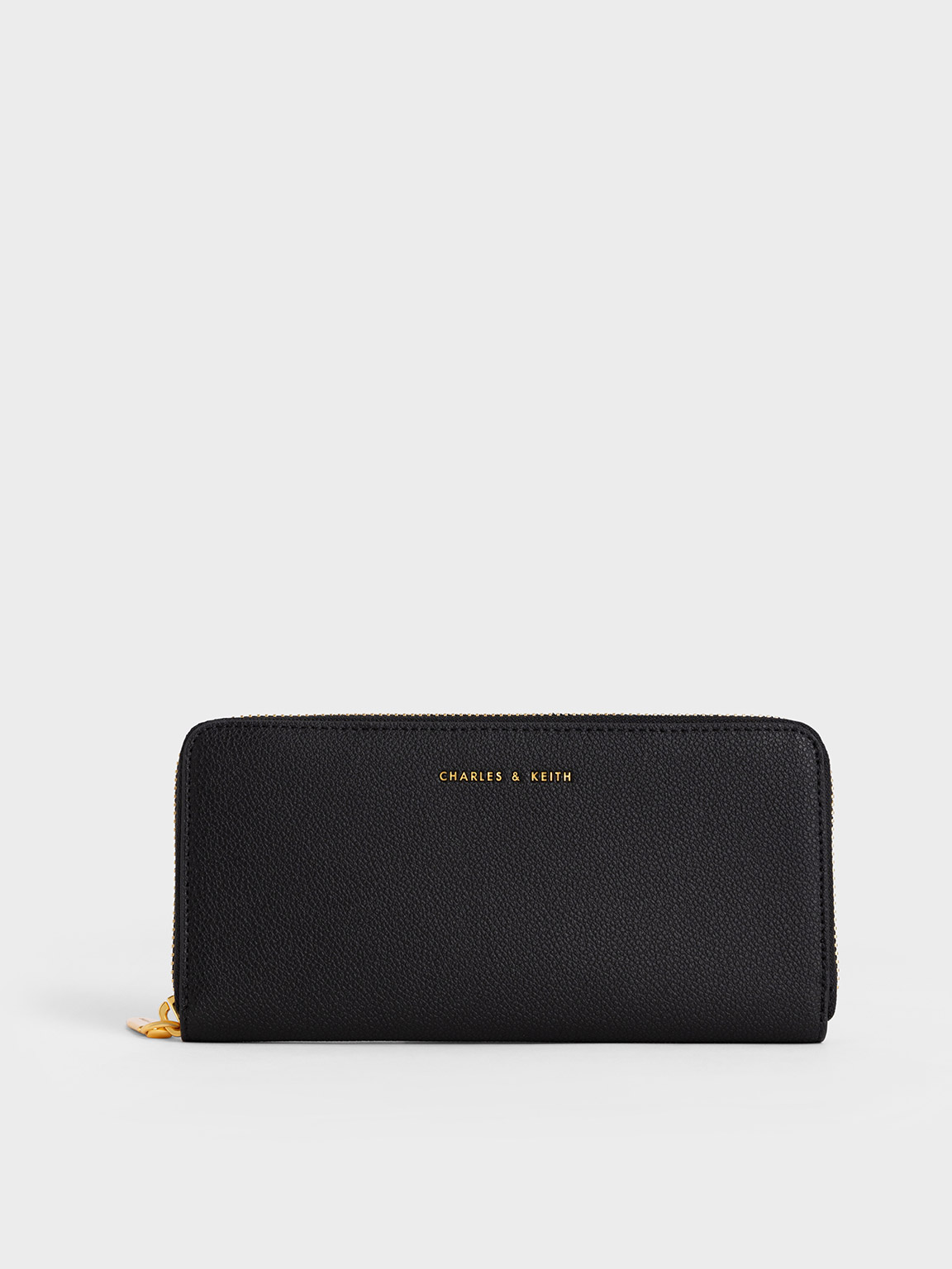 Black Dulcie Zip-Around Long Wallet - Black - Wallets - CHARLES