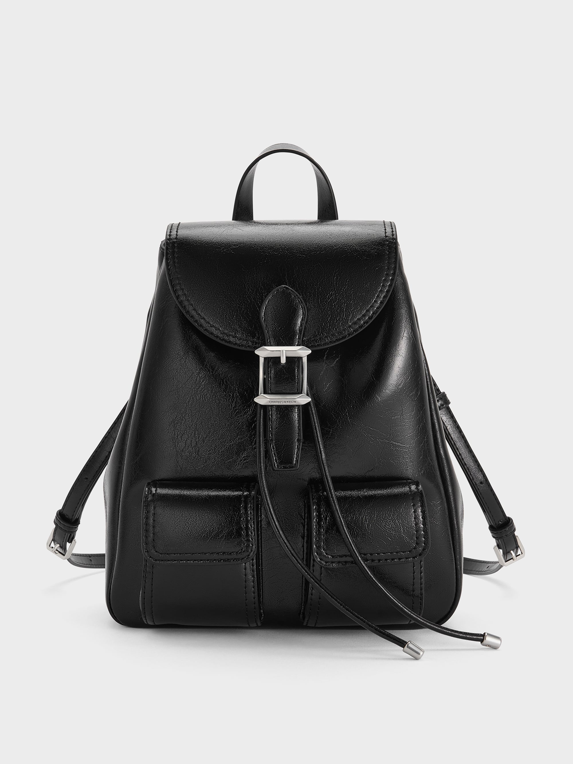 CHARLES & KEITH Bryna バックパック Noir Bryna Backpack - Noir - CHARLES & KEITH ES