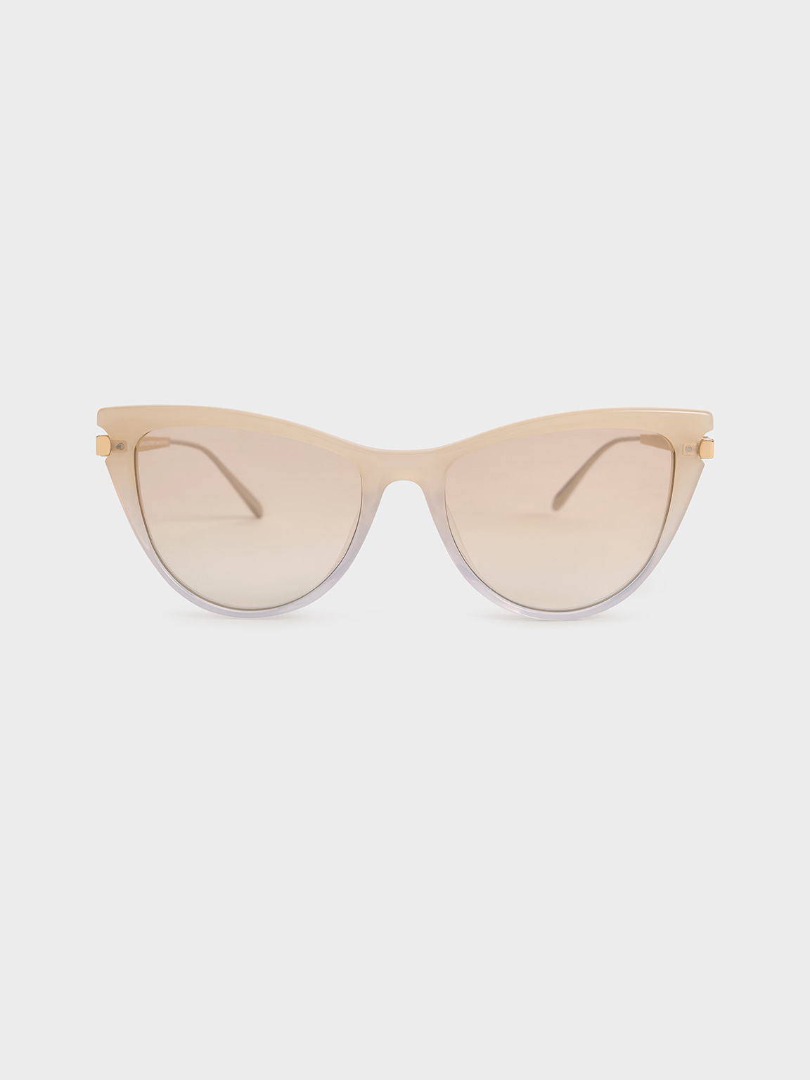 Charles & Keith - Lunettes de soleil yeux de chat angulaires en acétate recyclé - Charles & Keith - Modalova