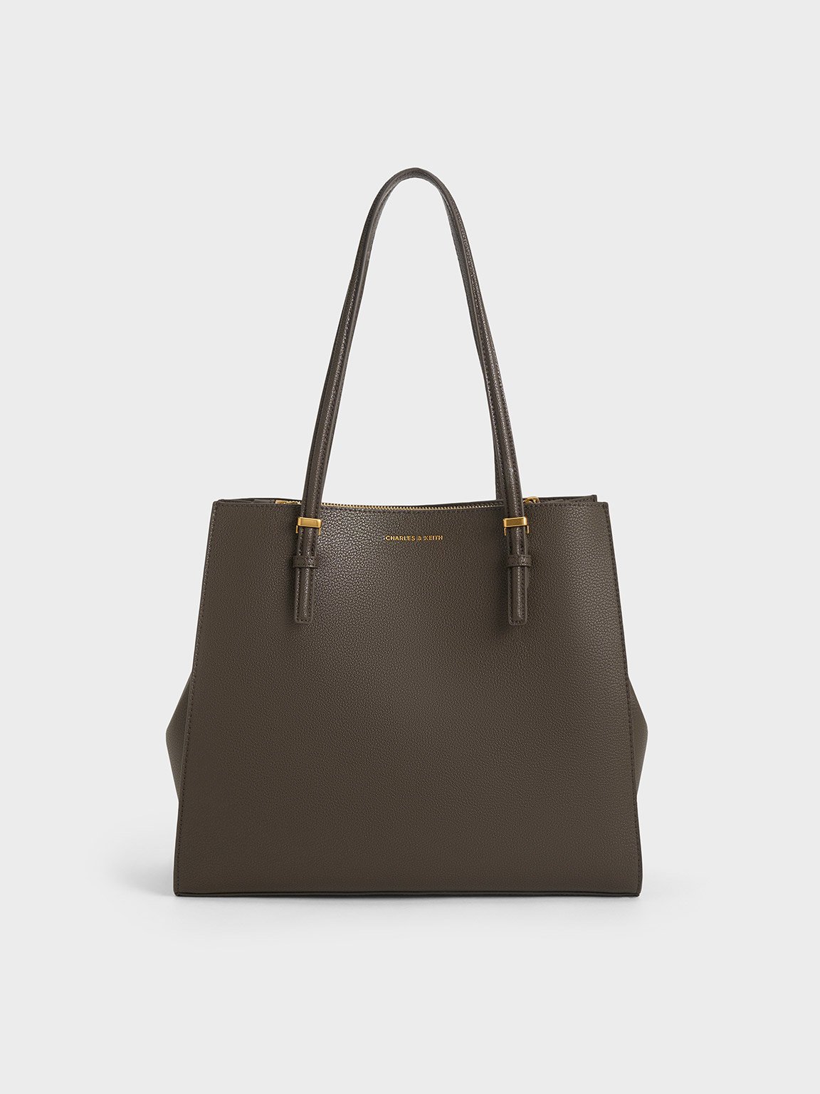 Dark Moss Sansa Tote Bag - Dark Moss - Bags - CHARLES & KEITH ES