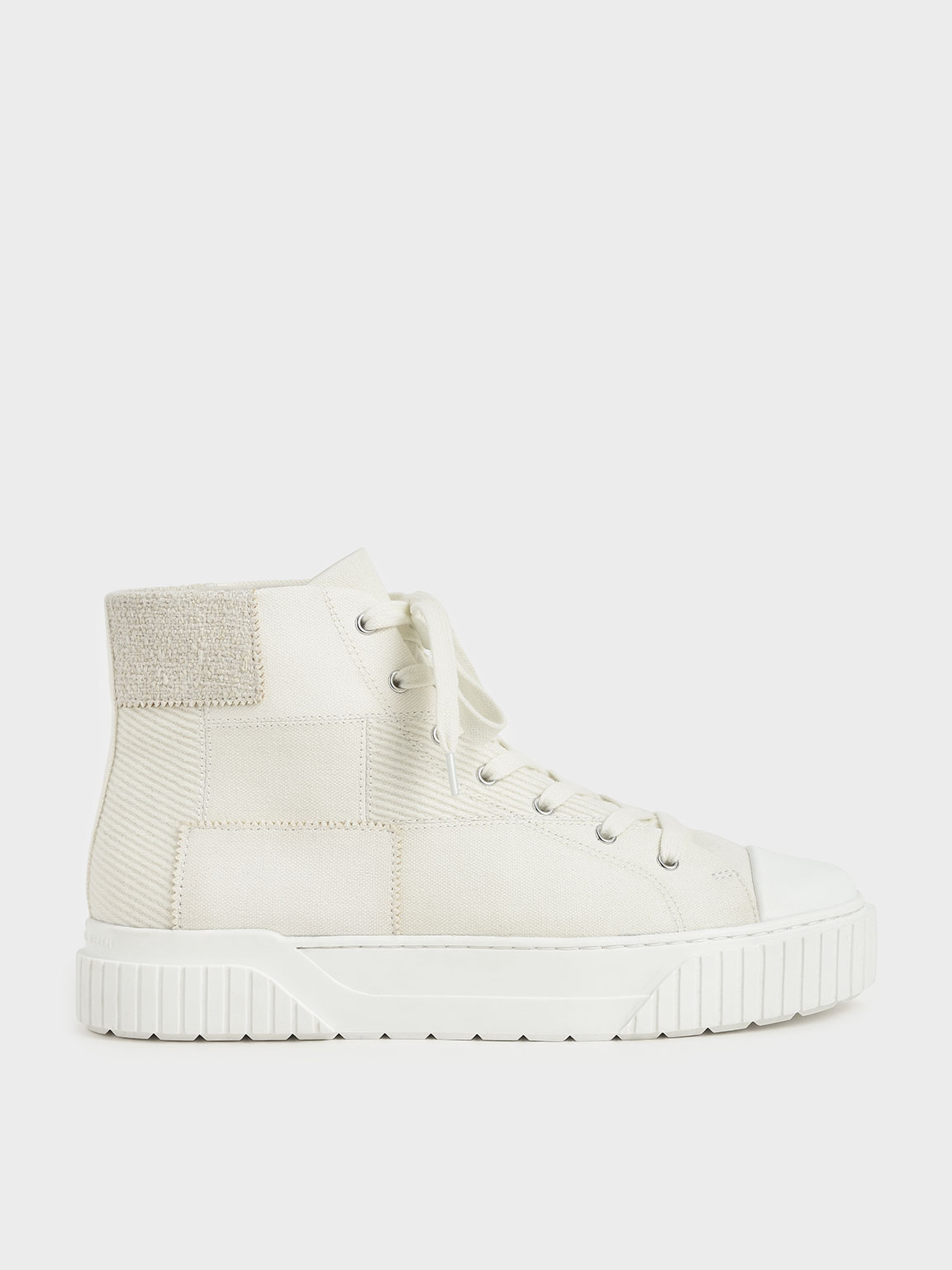 Woven Fabric High Top Sneakers