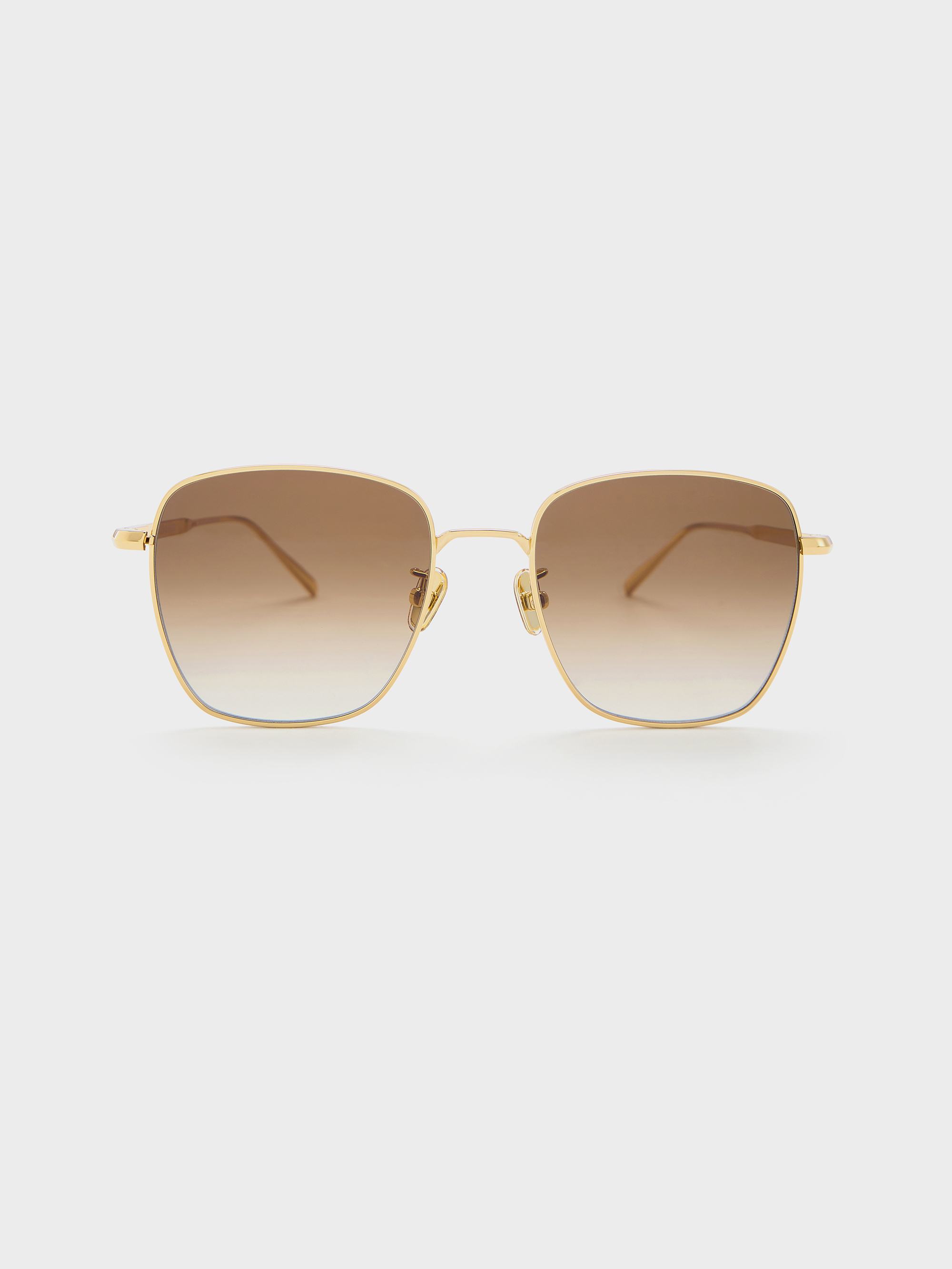 Charles & Keith - Lunettes de soleil à monture carrée et bord métallique Delta - Charles & Keith - Modalova