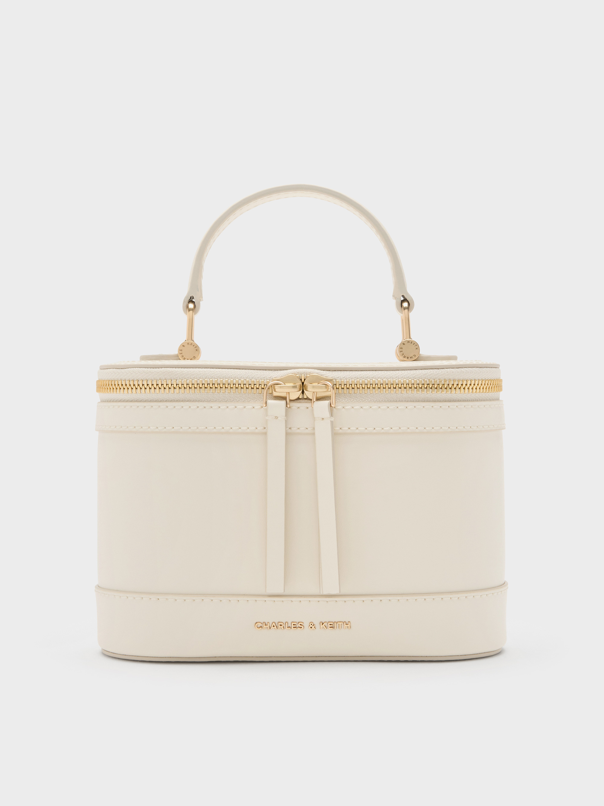 Cream Enola Top Handle Vanity Bag - Cream - CHARLES & KEITH SE
