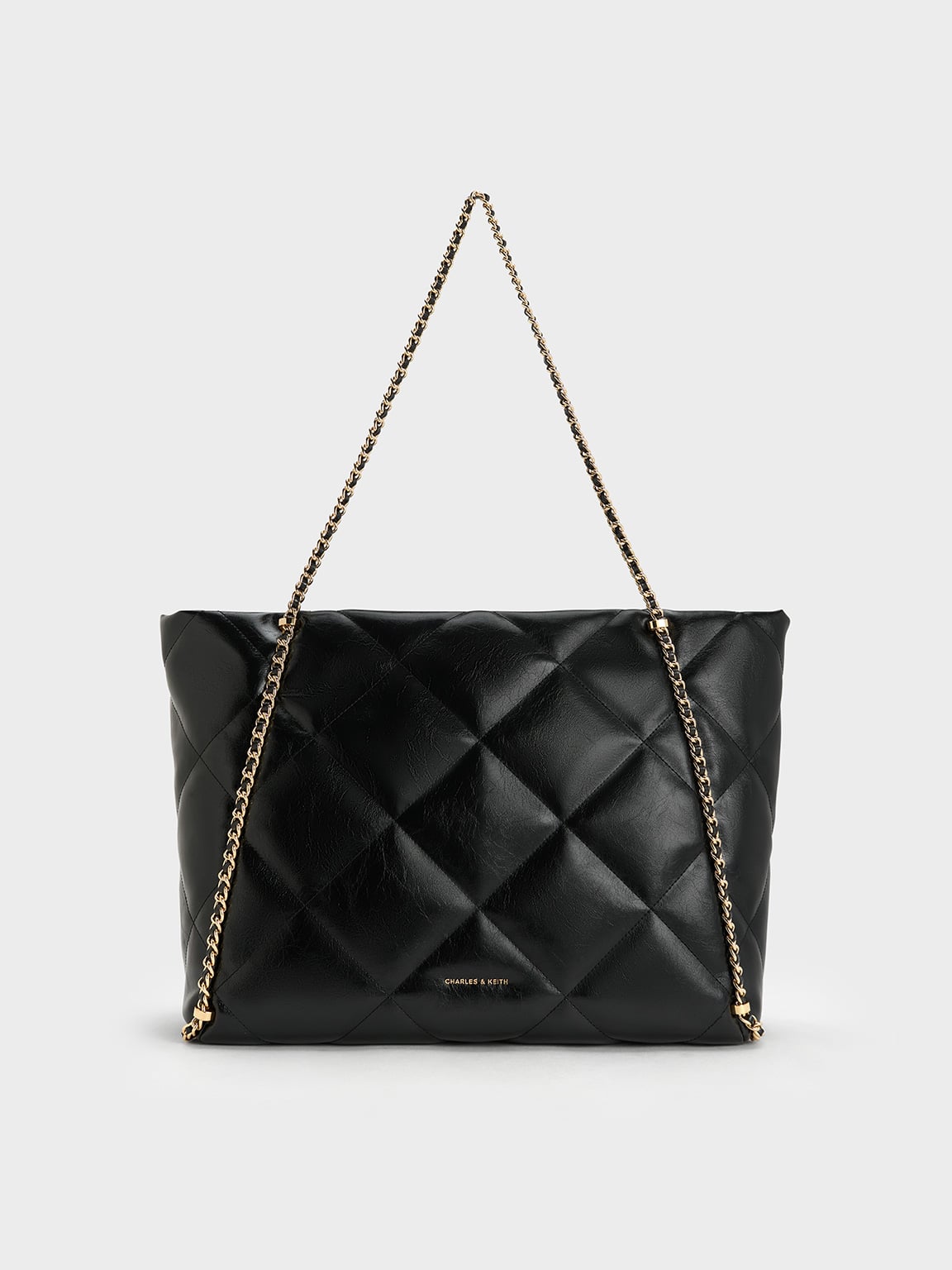Black Apfra Quilted Chain-Embellished Tote Bag - Black - Sale