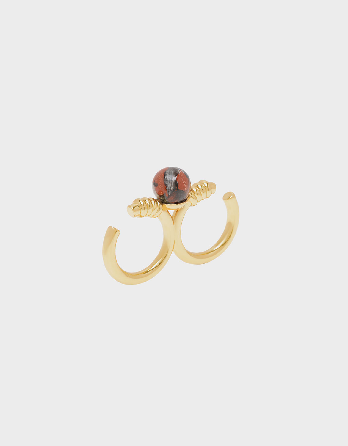 Jasper Stone Double Ring